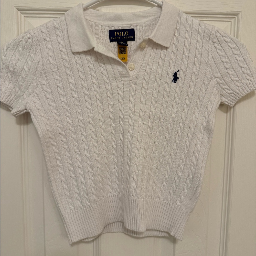 Mini-Cable Cotton Polo Sweather